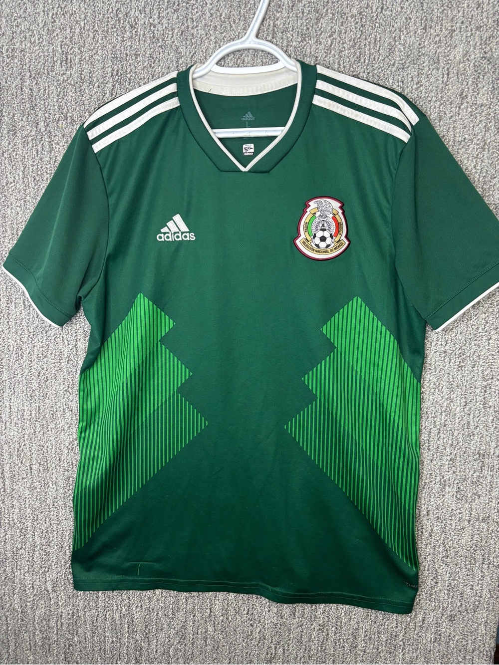 adidas climalite Men’s Green Mexico National Team Jersey Sporty Athletic Shirt
